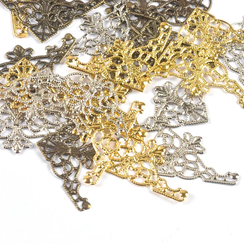 Antique Metal Filigree Corner Protector Wraps – Set of 3 Filigree Corner Wraps Qme