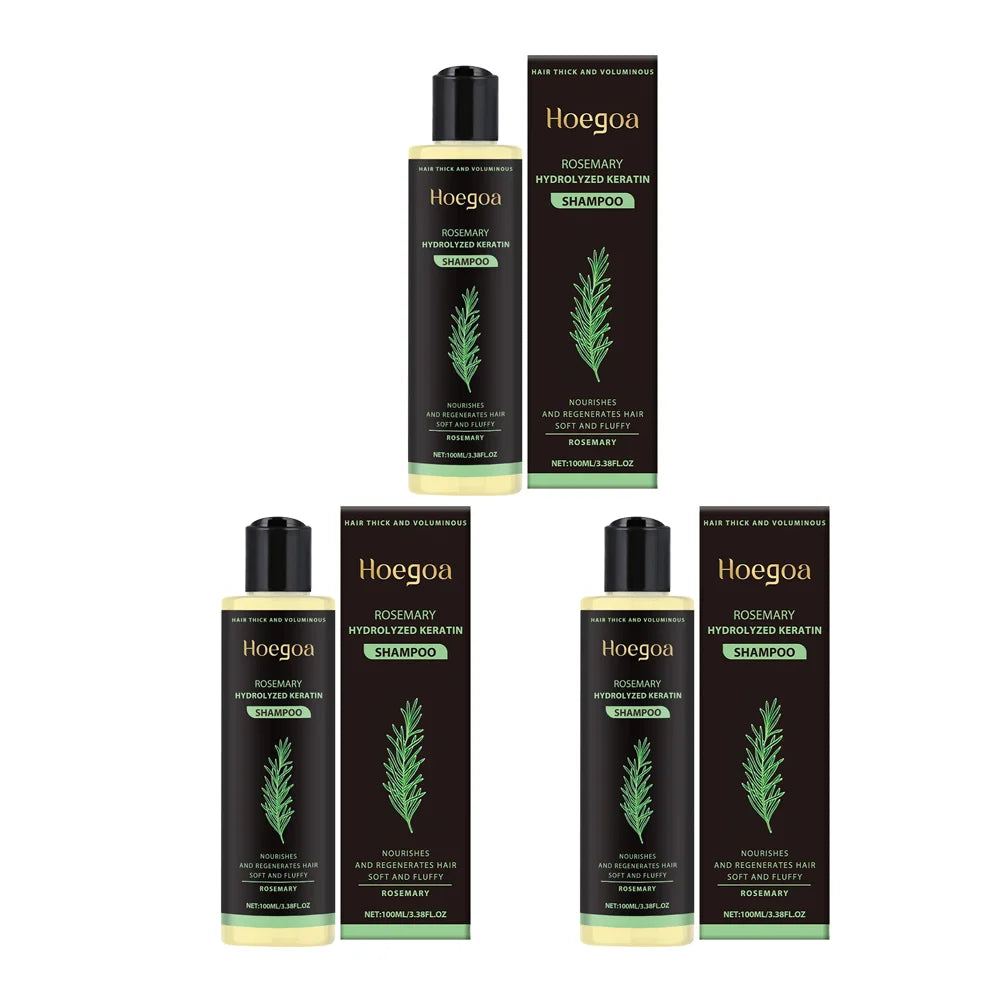 Hoegoa Rosemary Oil Shampoo – Volumizing & Hair Strengthening Hair Growth Shampoo Qst 3pcs