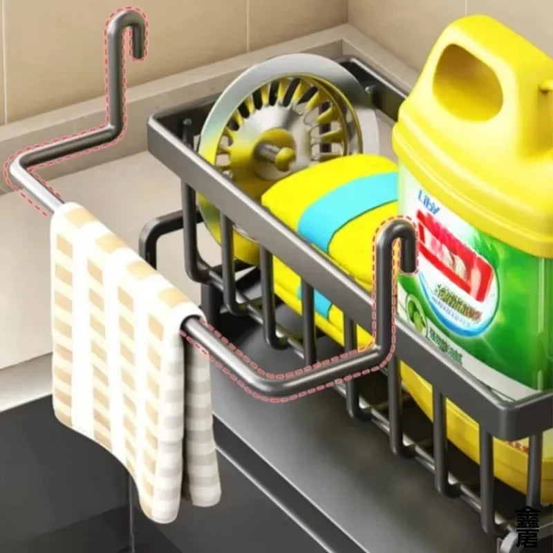 Space-Saving Kitchen Draining Rack with Drainage & Storage Dish Draining Rack Qme