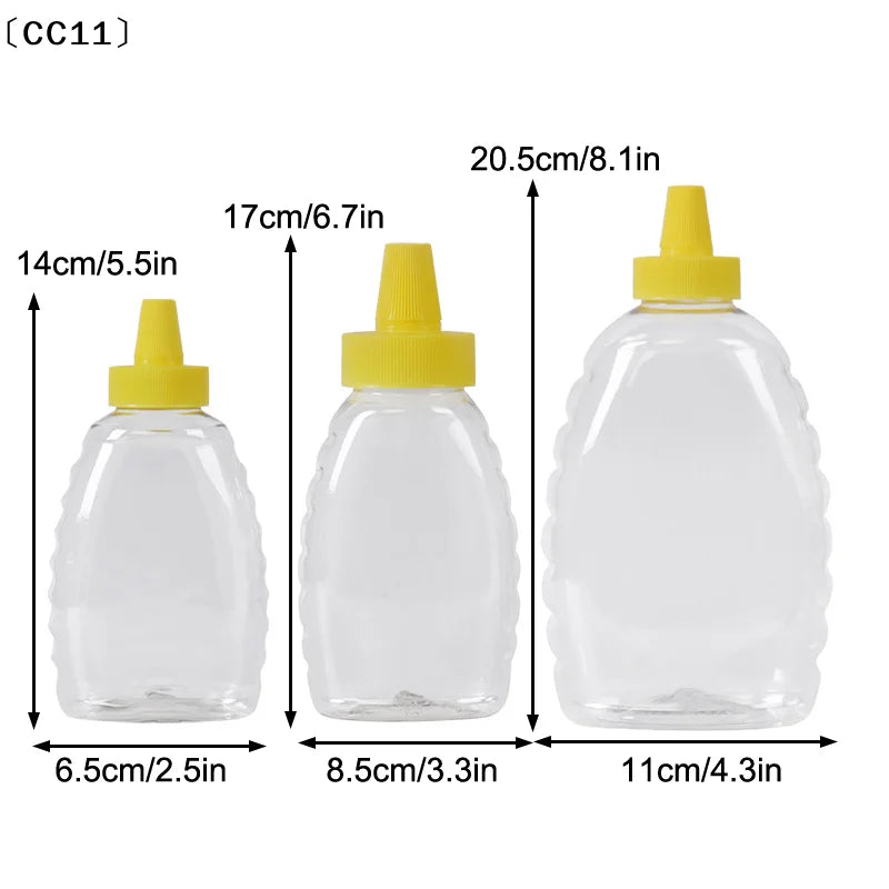 Reusable Squeeze Honey Bottles with Lid – 180 to 720ml Squeeze Honey Bottle Qme