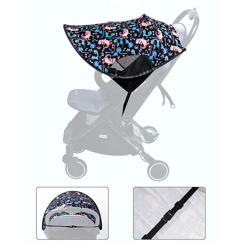 Universal Stroller Sunshade Cover – UV Protection Canopy Stroller Sun Shade Qst