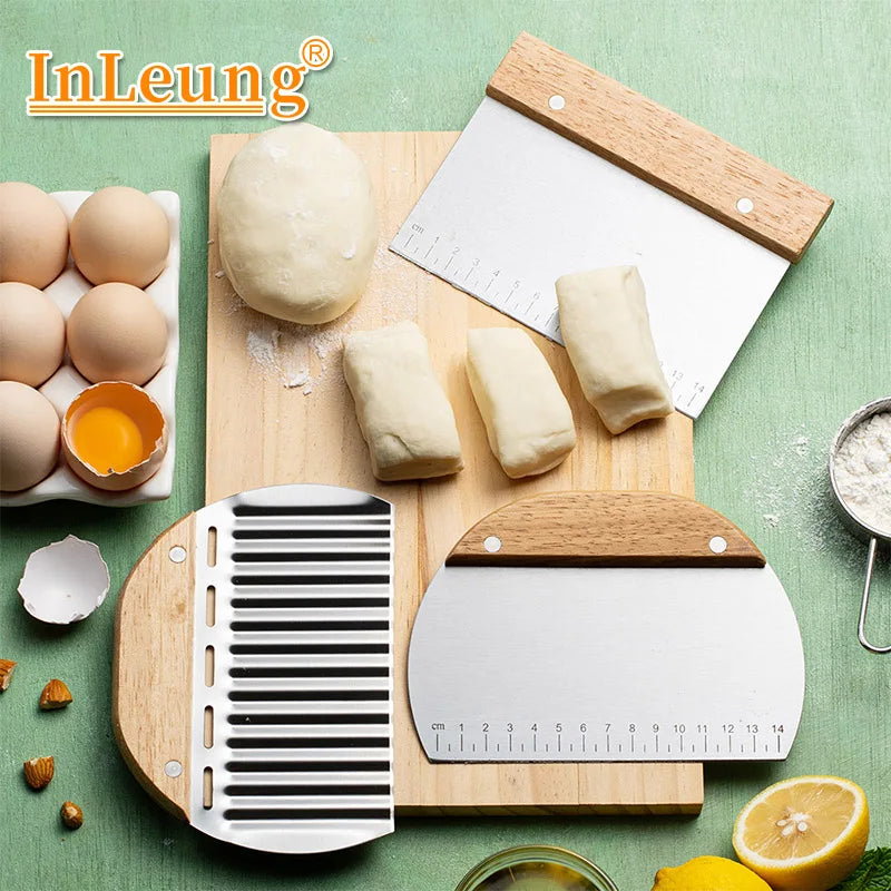 Stainless Steel Dough Scraper & Pastry Cutter with Scale Dough Scraper Qst