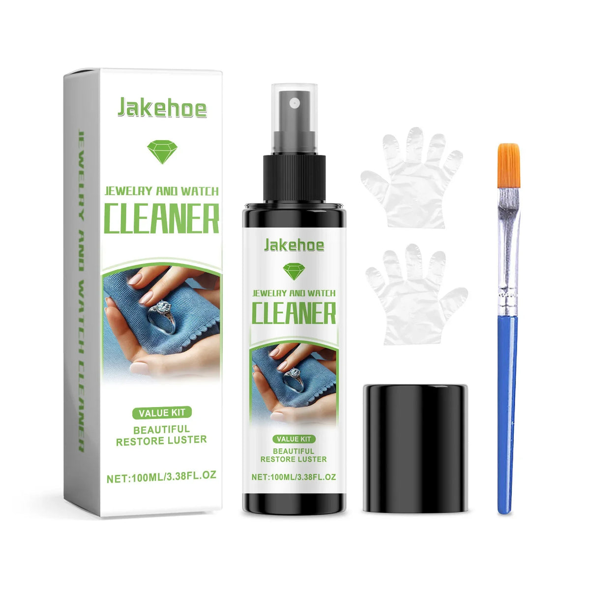 Jewelry Cleaning Spray – Gold, Watch & Gemstone Cleaner Jewelry Cleaning Spray Qme 100ml Boxed Kit