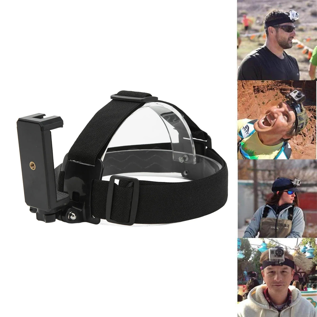 Adjustable Head Mount Strap for Action Cameras & Smartphones Camera Head Mount Qst
