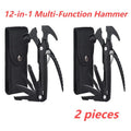 12-in-1 Multitool Hammer – Compact Steel Multi-Function Tool Multitool Hammer Qst Black Set 2