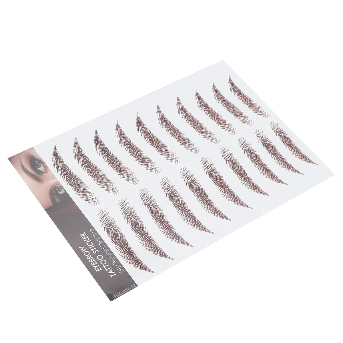 Waterproof Eyebrow Tattoo Transfer Stickers – 10 Colors Eyebrow Transfer Sticker Qme