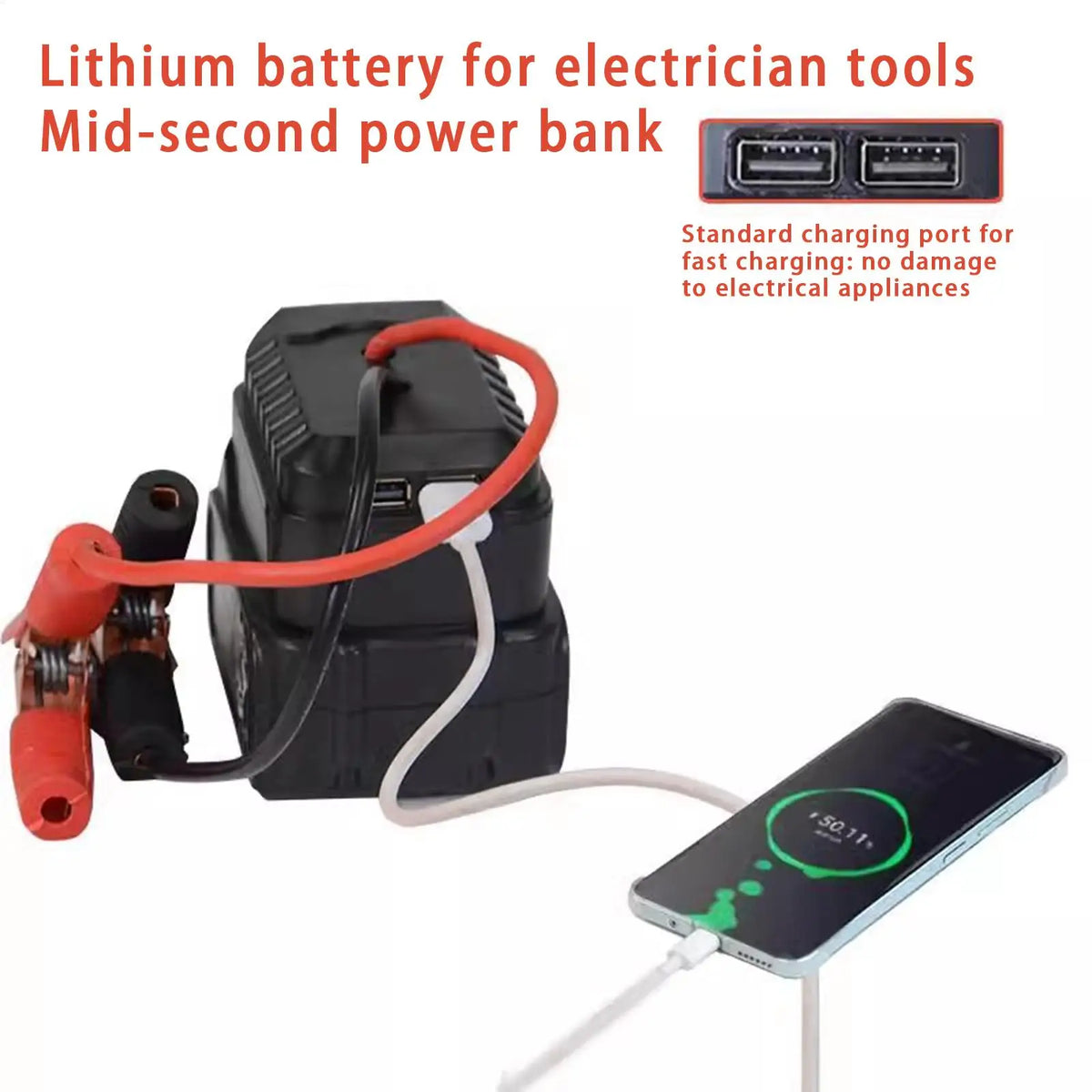 Portable Lithium Jump Starter Box – Car Battery Booster Portable Jump Starter Qme