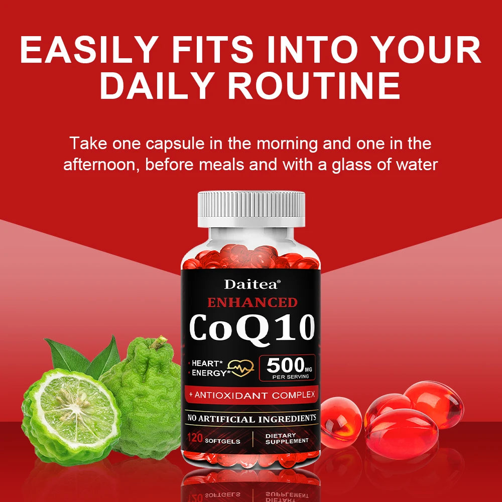 ZENVITALIZE CoQ10 500mg High Absorption Supplement Capsules CoQ10 Supplement Qst