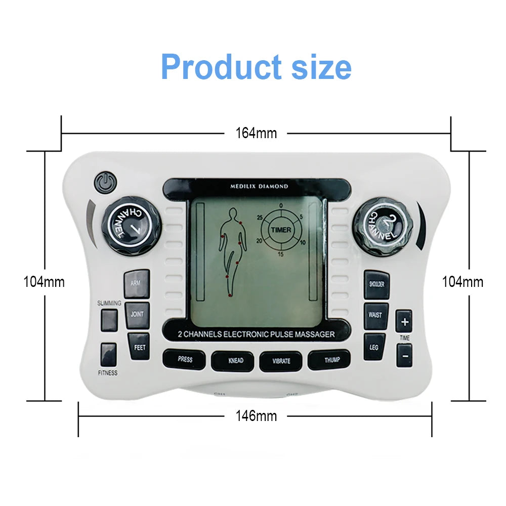 12-Mode EMS TENS Pulse Massager – Muscle Stimulator Device EMS TENS Massager Qst