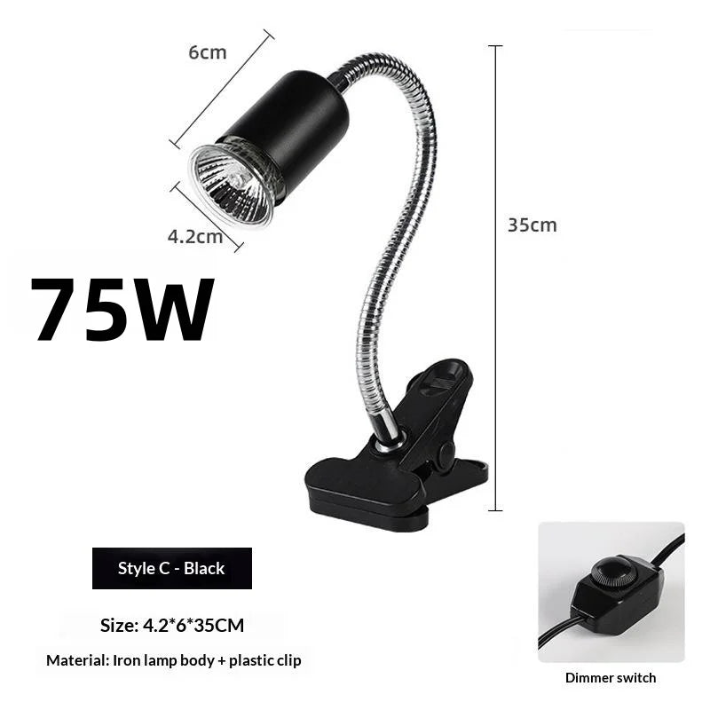UVA UVB Reptile Basking Spot Lamp 50W 75W – Simulated Sunlight Reptile Basking Lamp Qme 75W B