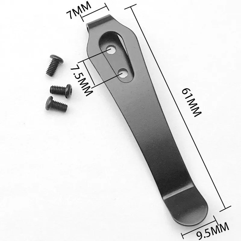 DIY Folding Knife Back Clip – Stainless Steel Pocket Knife Holder Knife Clip Accessory Qst