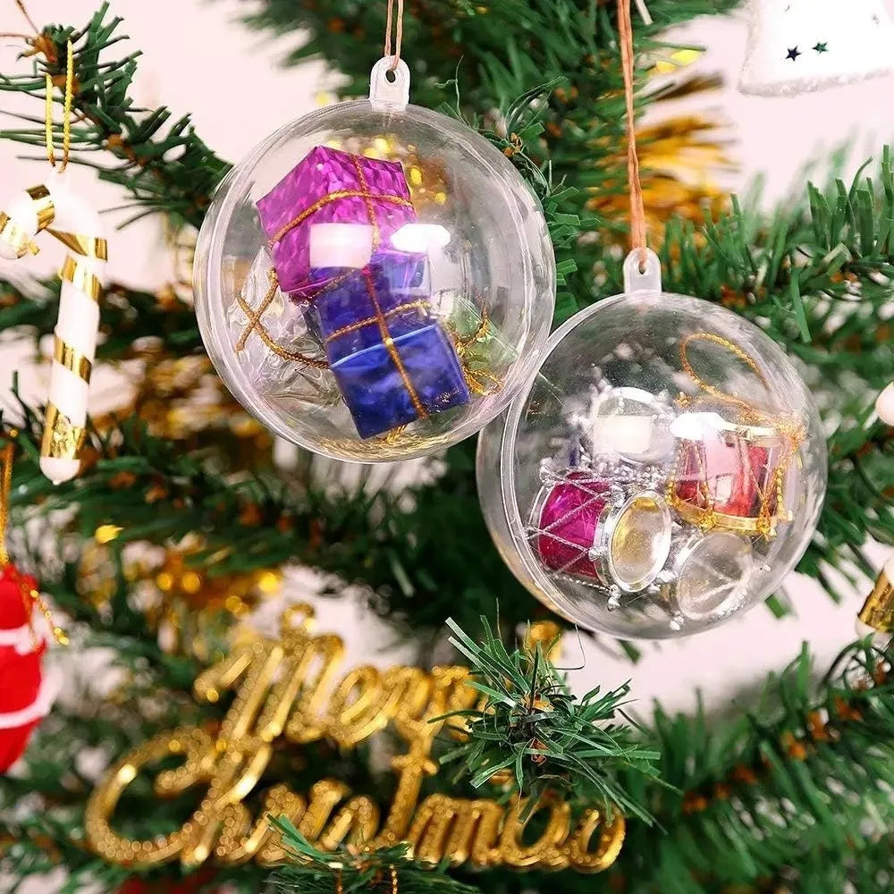 20 Pcs Fillable Christmas Ball Ornaments – Tree Decorations Christmas Ornaments Qme