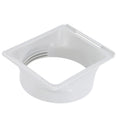 AC Exhaust Hose Coupler 5.9in Square to Round ABS Duct Adapter AC Duct Adapter Qst WHITE
