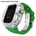 Apple Watch Ultra 3/2 Transparent Case & Silicone Band – Refit Mod Watch Case & Band Kit Qme GrTrS 49mm-For ultra 3 2 1