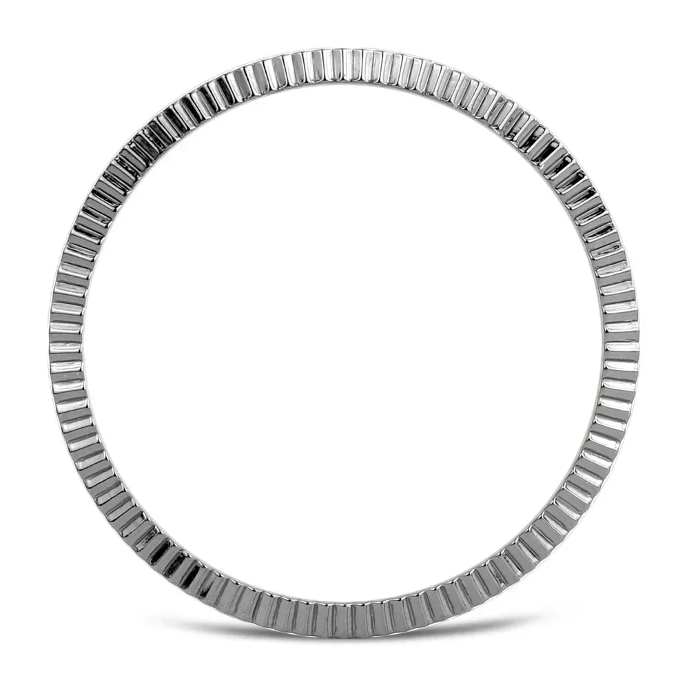 Metal Bezel Ring for Samsung Galaxy Watch 7 6 5 4 Classic Cover Watch Bezel Cover Qme Silver Wave Watch4 Classic 42mm