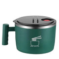 1000ml Stainless Steel Ramen Bowl with Lid & Phone Stand Insulated Soup Bowl Qst Green