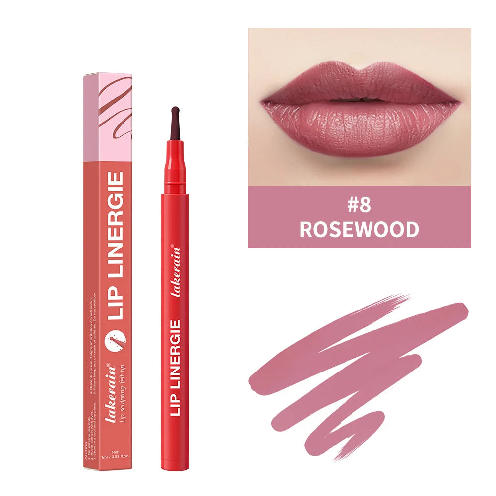 Lakerain Ballpoint Lip Liner – Waterproof Long-Lasting Lip Pen Lip Liner Pen Qst 08