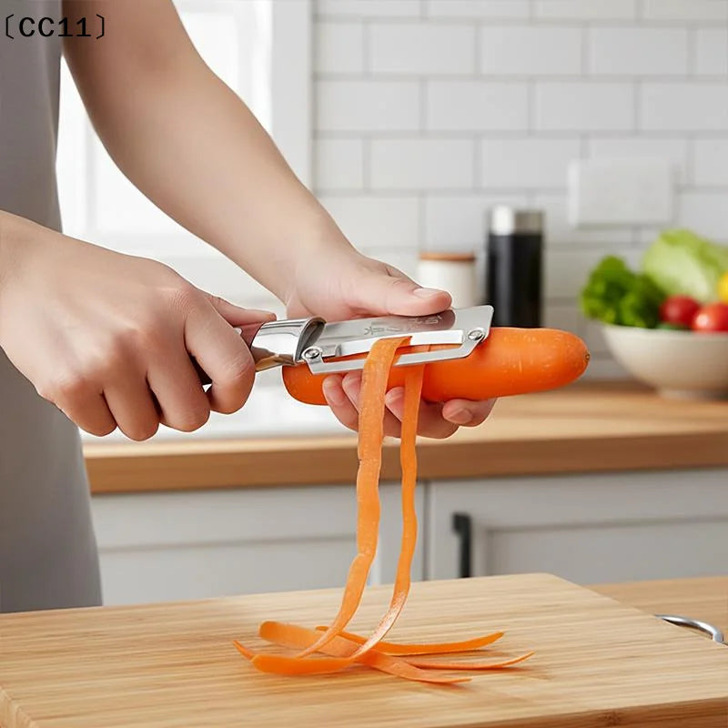 Stainless Steel Peeler Plastic Handle – Fruit & Veg Peeler Vegetable Peeler Qme