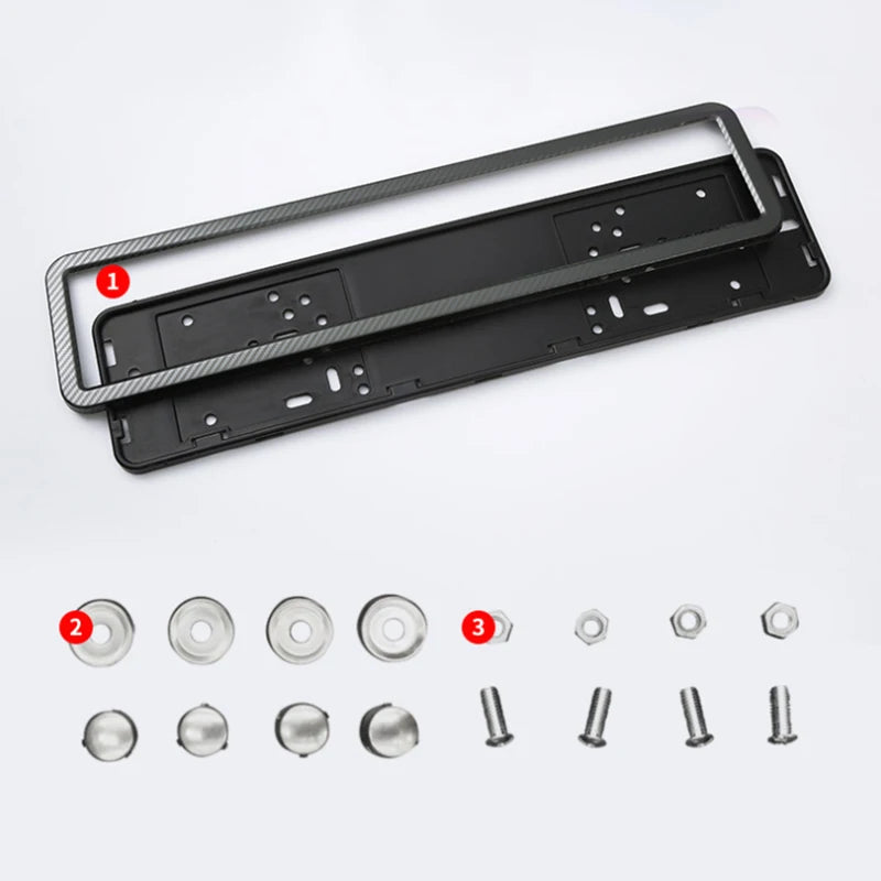 Universal Car License Plate Holder Frame – Secure Lock License Plate Frame Qst