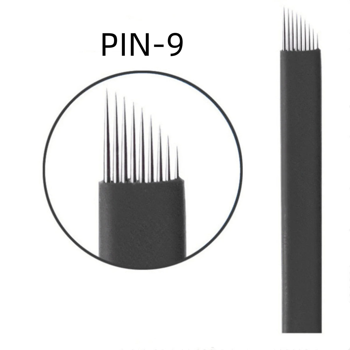 Qme Black Microblading Needles PMU Permanent Makeup Blades Microblading Needles Qme Flex 9pin Lot Of 50PCS