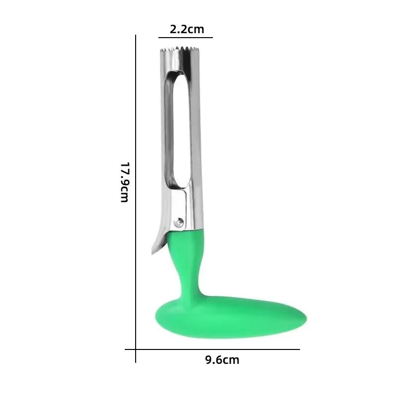 Stainless Steel Apple & Pear Corer – Fruit Seed Remover Tool Fruit Corer Tool Qst green