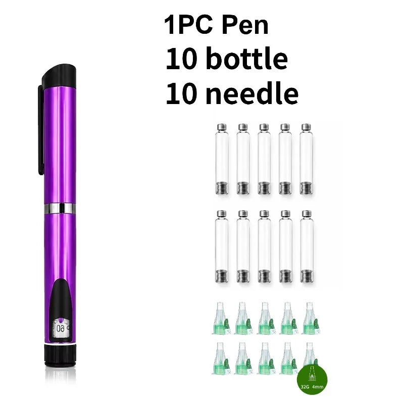 Reusable V3 Metal Injection Pen Set – Adjustable Dose, Home Use Injection Pen Device Qst Pe pen 10 bo 10nd