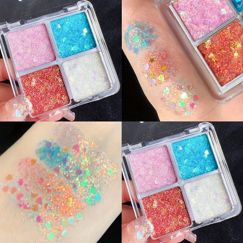 Sparkling Diamond 4-Pan Eyeshadow Palette – Pumpkin & Cherry Eyeshadow Palette Qme 01 Elven land