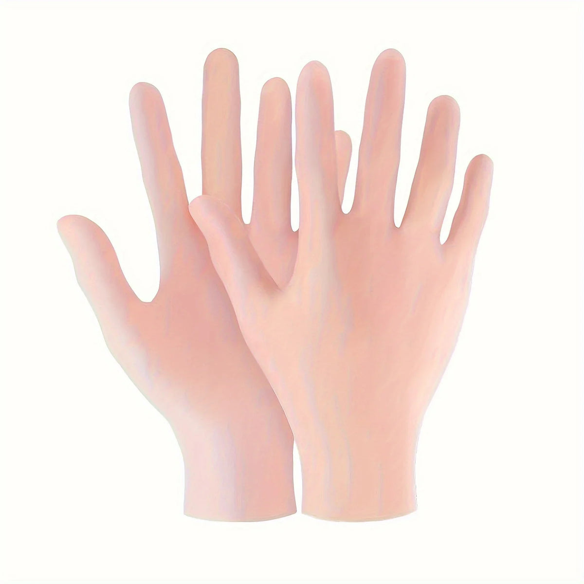 Moisturizing Silicone Gel Spa Gloves – Hydrating Hand Care Spa Hand Gloves Qme Apricot