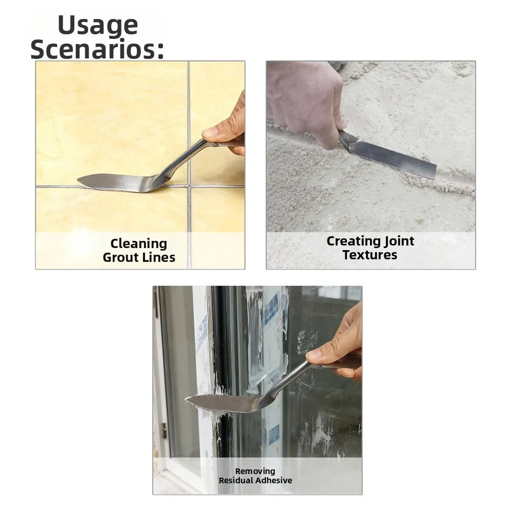 Double-Head Stainless Steel Plastering Trowel & Caulking Tool Plastering Trowel Qme