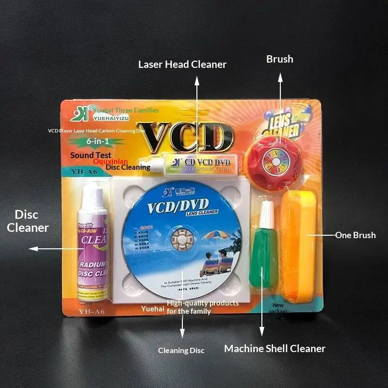 CD DVD VCD Player Lens Cleaner Disc – Optical Maintenance Kit Lens Cleaner Disc Qme