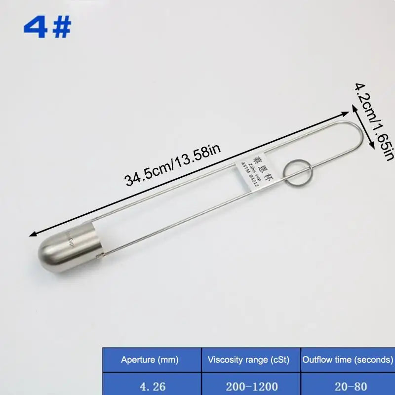 Stainless Steel Viscosity Flow Cup | Multi-Spec Viscometer Viscosity Flow Cup Qme A4