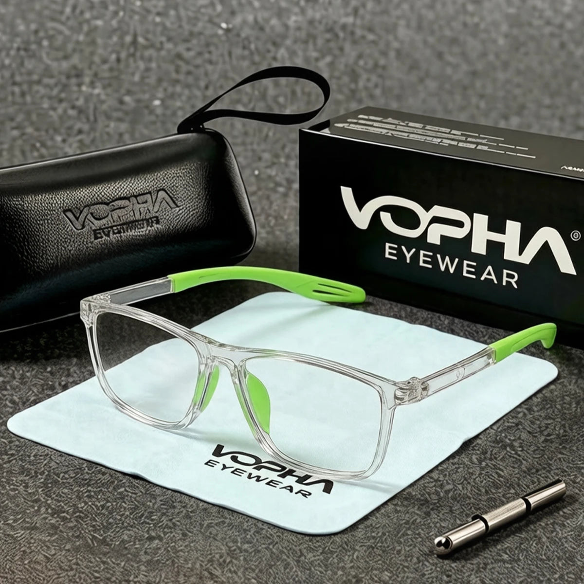 VOPHA L2 Sports Reading Glasses – Ultra-Light Anti-Blue Light Sports Reading Glasses Qst 1pc-Green +250