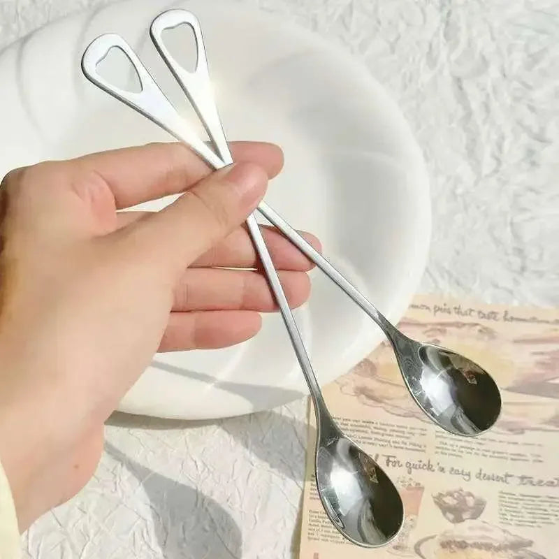 Stainless Steel Long Handle Spoon – Coffee, Tea & Dessert Long Handle Spoon Qme Default Title