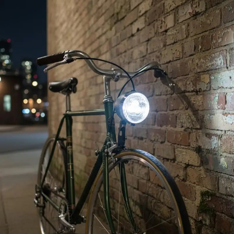 Vintage Retro 3 LED Bicycle Front Headlight | ABS & Metal Bicycle Headlight Qme