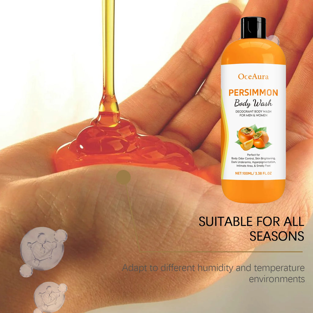 Persimmon Rosemary Body Wash Gel – Moisturizing Daily Shower Body Shower Gel Qst
