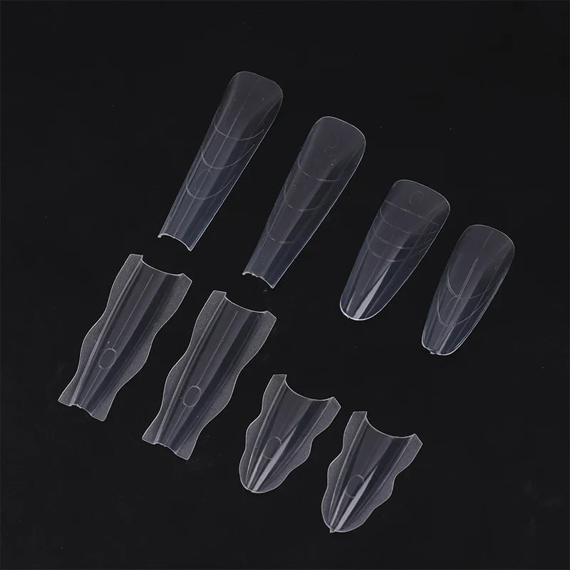 Sandwich Nail Extension Forms – 60 Pcs Dual Mold Tool Nail Extension Forms Qme
