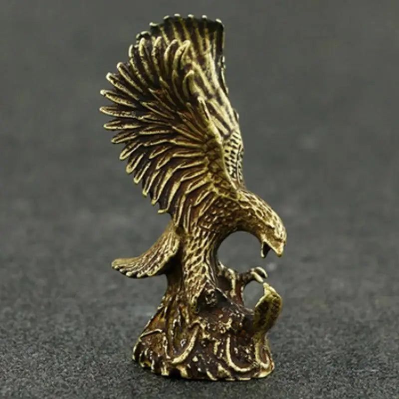 Antique Copper Eagle Statue – Vintage Brass Bird Figurine Decorative Figurine Qme