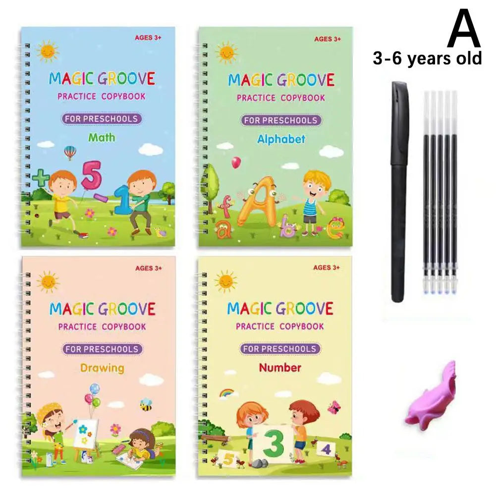 Sank Magic Practice Copybook – Reusable Kids Calligraphy Set Kids Writing Copybook Qme A