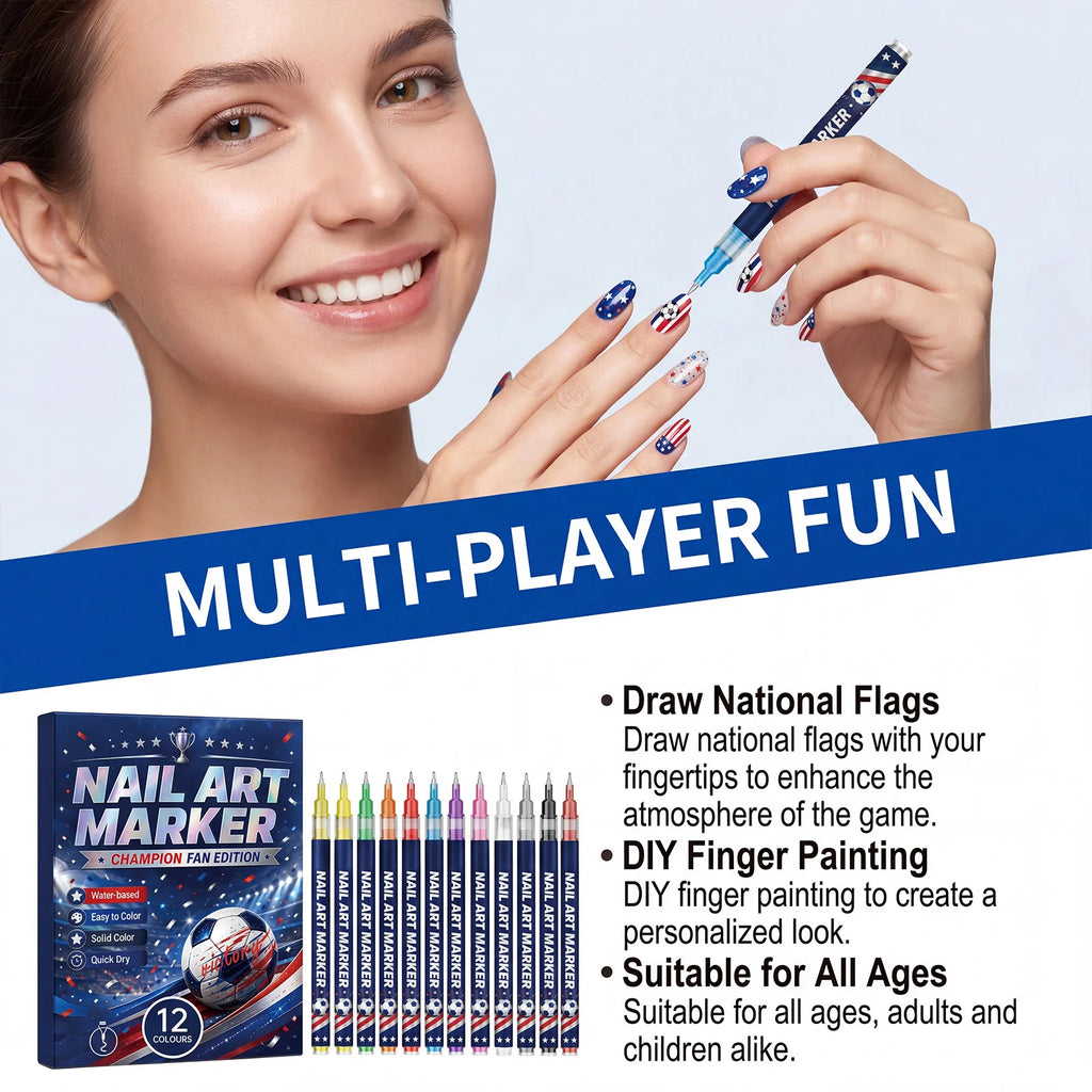 DIY Nail Art Pens – 12 Colors, Quick-Drying & Waterproof Nail Art Pens Qst