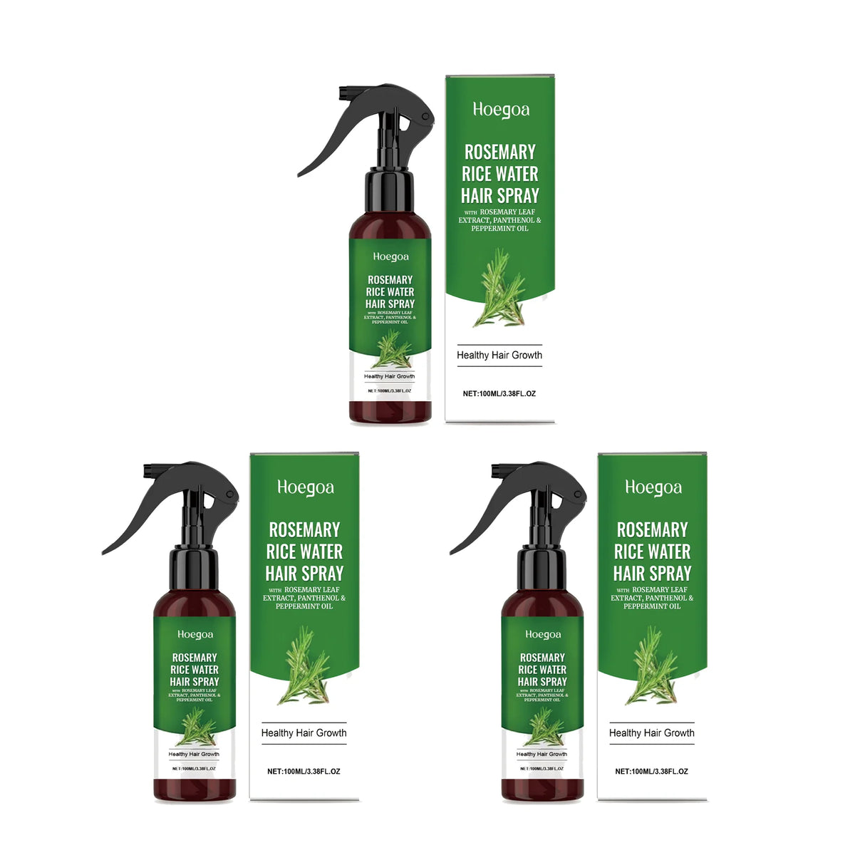 HOEGOA Rosemary Hair Growth Spray – Scalp & Root Strengthening Hair Growth Spray Qst Damage Repaired