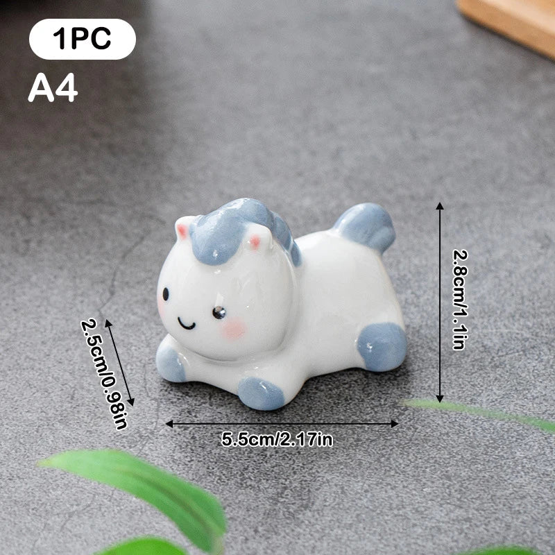 Ceramic Horse Chopstick Rest – Spoon Fork Knife Stand Chopstick Rest Qme A4