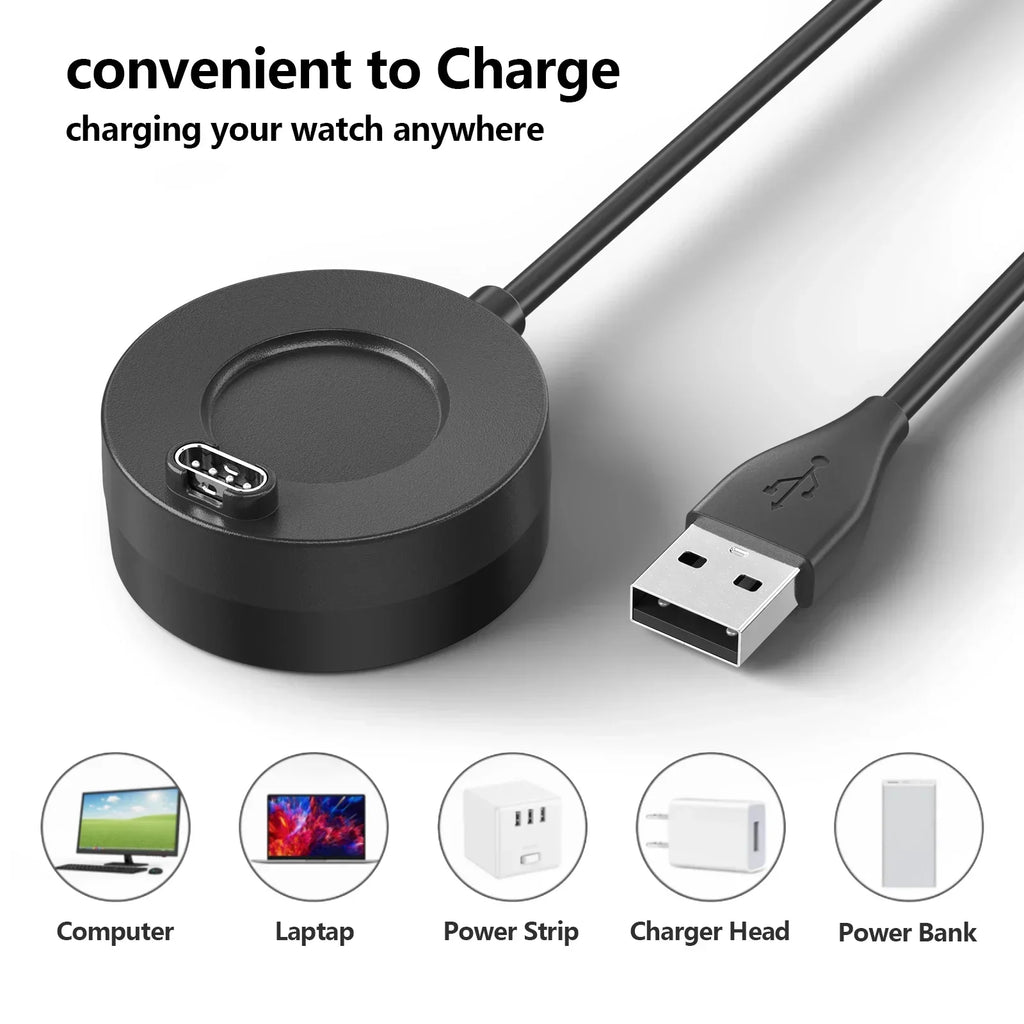 Magnetic Charger for Garmin Vivoactive 3/4, Fenix 5/6, Venu 2 Smartwatch Charger Qme