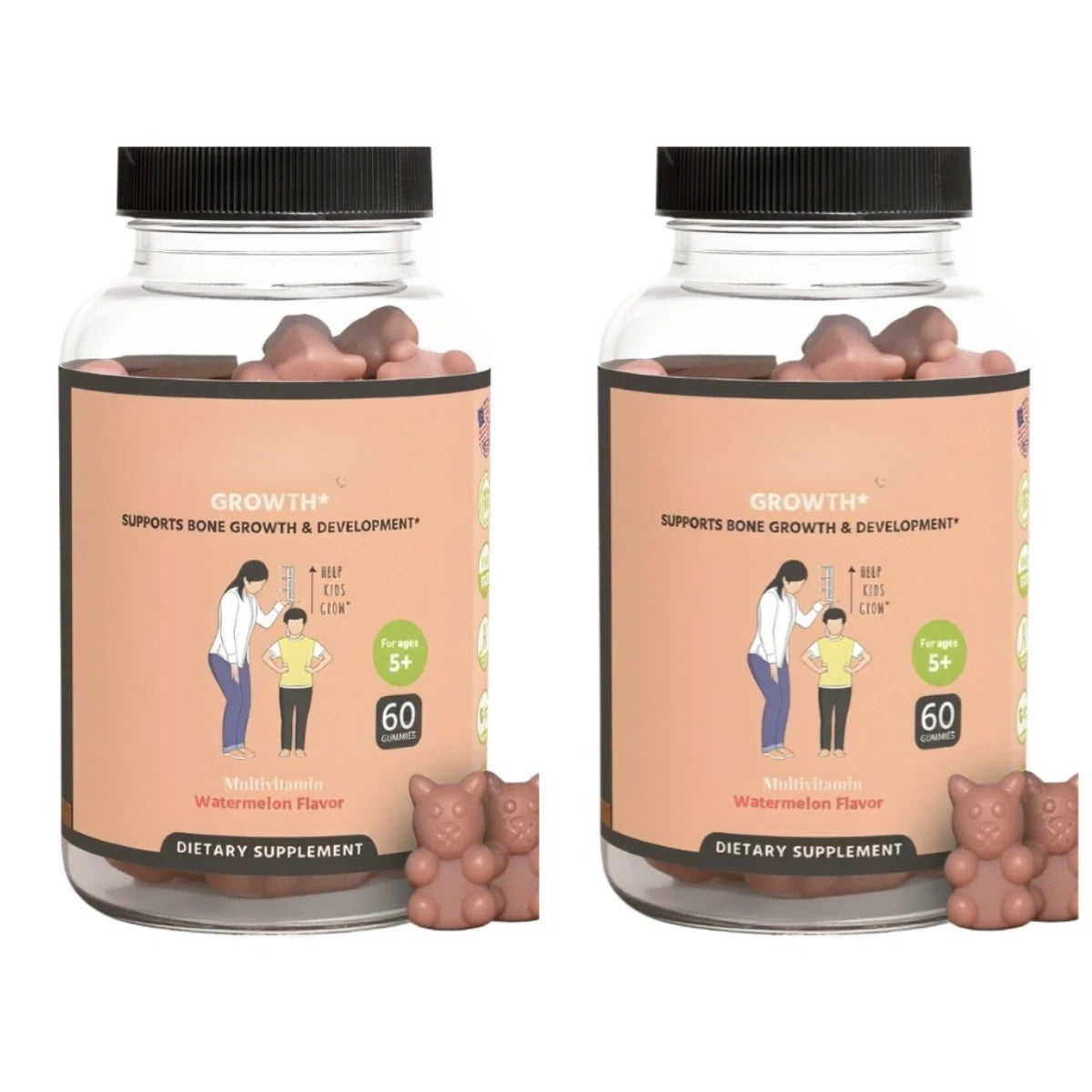 Kids Multivitamin Gummies – Calcium, Vitamin D & K | 60 Count Kids Multivitamin Gummies Qst 120 Count(Pack of 2)