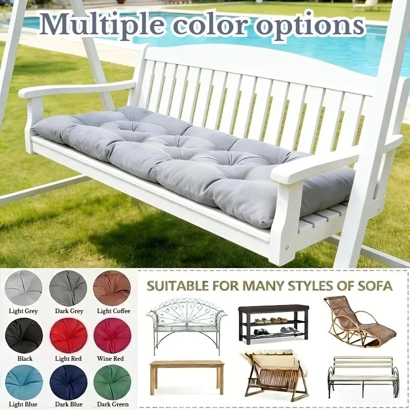 Outdoor Bench Cushion – Thick Padded Porch Swing Seat Pad Outdoor Bench Cushion Qst