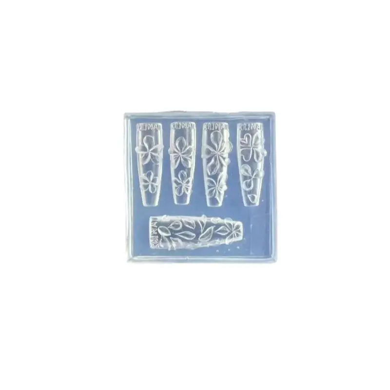 3D Silicone Flower Nail Art Mold – DIY Transparent Template Nail Art Mold Qme