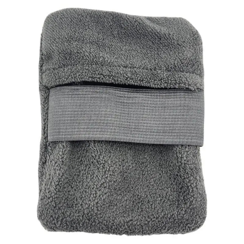 Beach Sand Removal Gloves – Lightweight Coral Fleece, Washable Beach Gloves Qst Gray