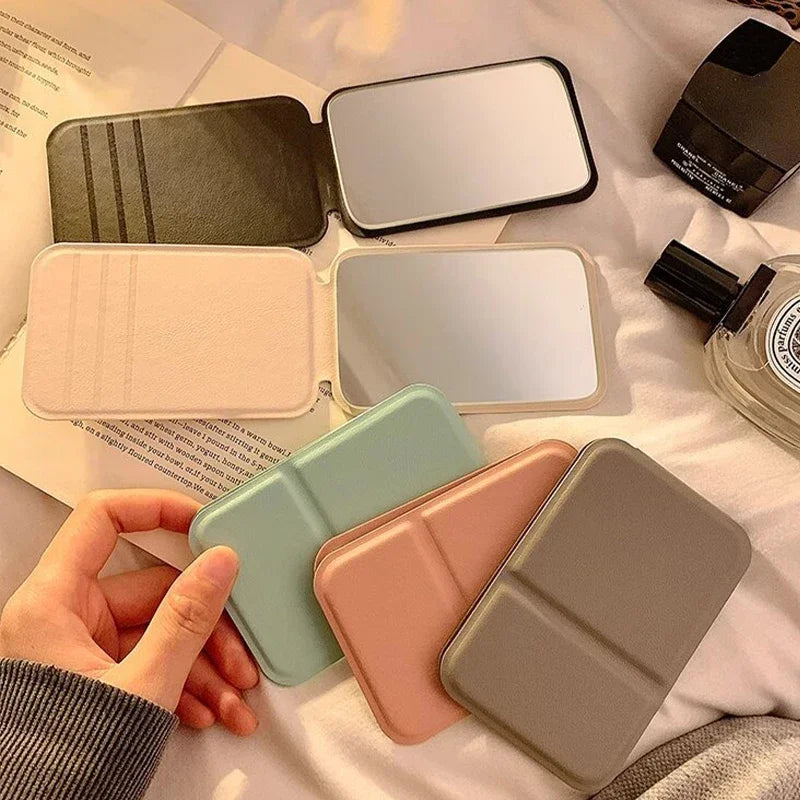 Women's Mini Folding Makeup Mirror – Portable Cosmetic Mirror Portable Makeup Mirror Qme