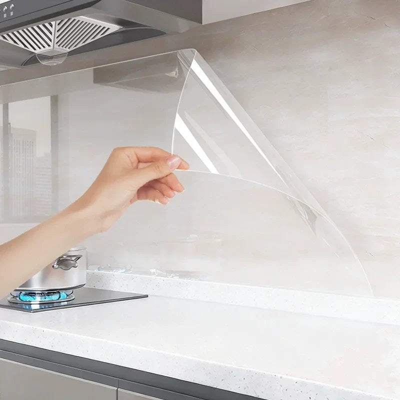 Transparent Self-Adhesive Wallpaper | Waterproof & Scratch-Resistant Protective Wall Film Qme