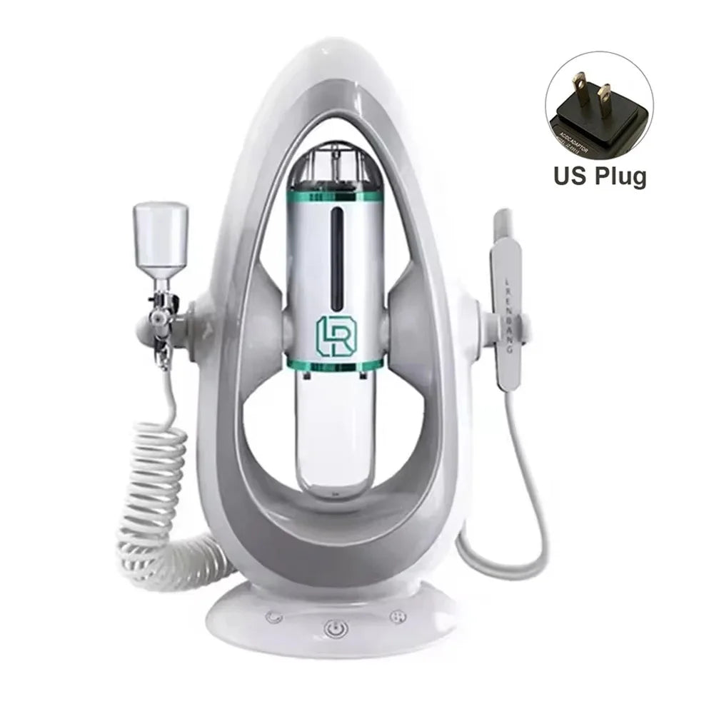 Hydra Dermabrasion Aqua Facial Device – Blackhead & Oxygen Jet Facial Beauty Device Qst Double Heads-US Plug