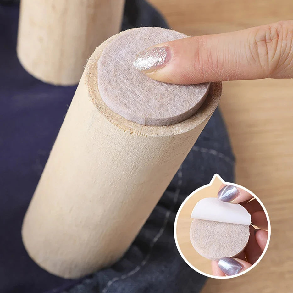 Felt Chair Leg Pads – Self-Adhesive Round & Square Floor Protectors Furniture Floor Protectors Qme